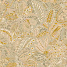 Batik Leaf Gold & Cream Cuba II Wallpaper by A S Creation — flat