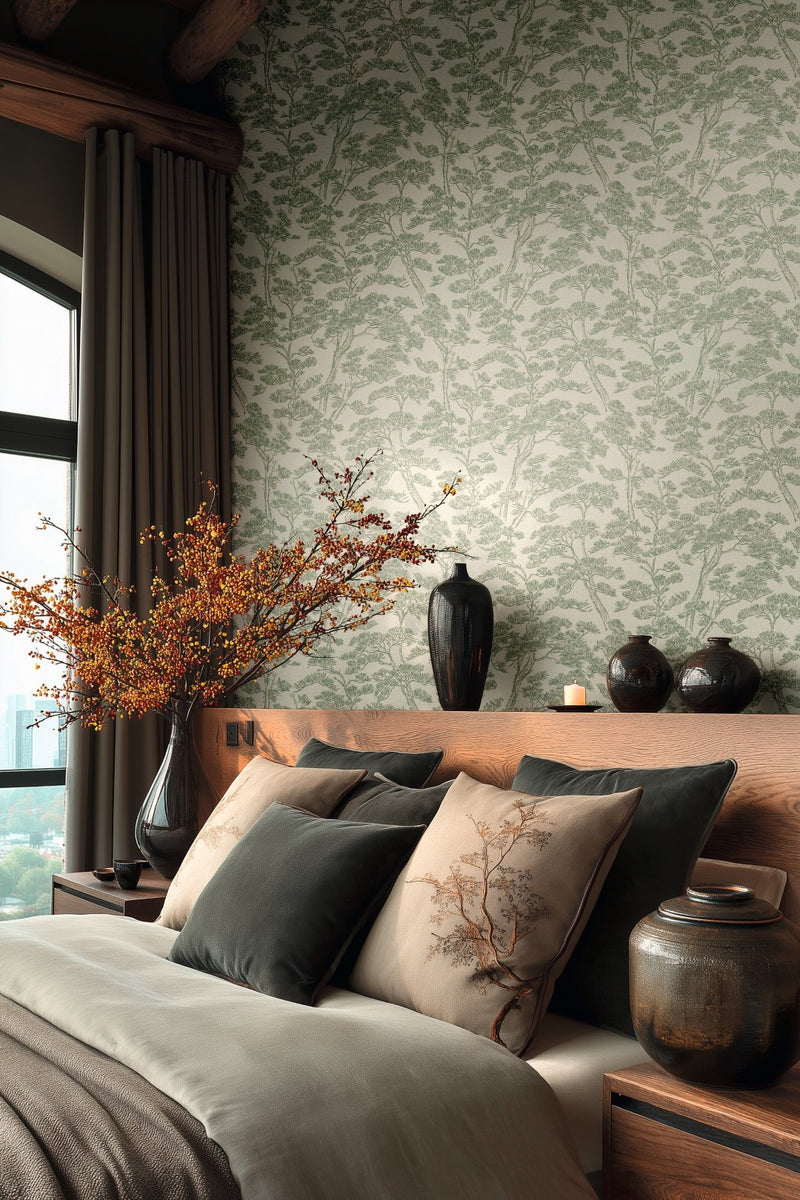 AS790013 Nature White Green Vibes & Styles Wallpaper by A S Creation