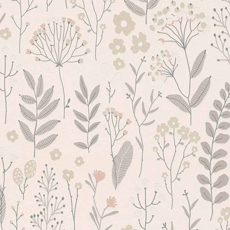 AS790873 Beige, Metallic and Lilac Nature Attractive 3 Wallpaper by A S Creation