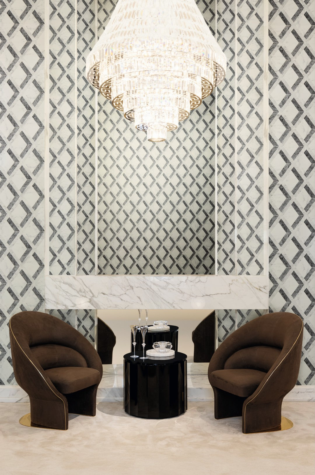 79133-3 Graphical Pattern Grey Versace 6 Wallpaper by A S Creation
