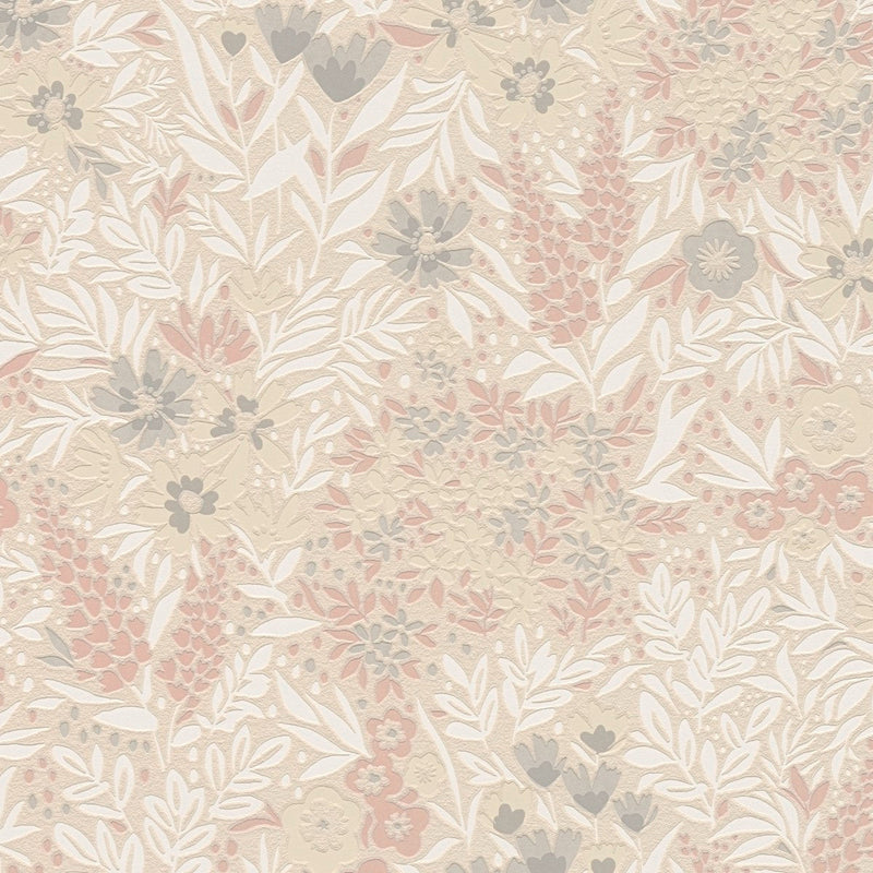 AS791372 Beige, Blue and Pink Nature Attractive 3 Wallpaper by A S Creation