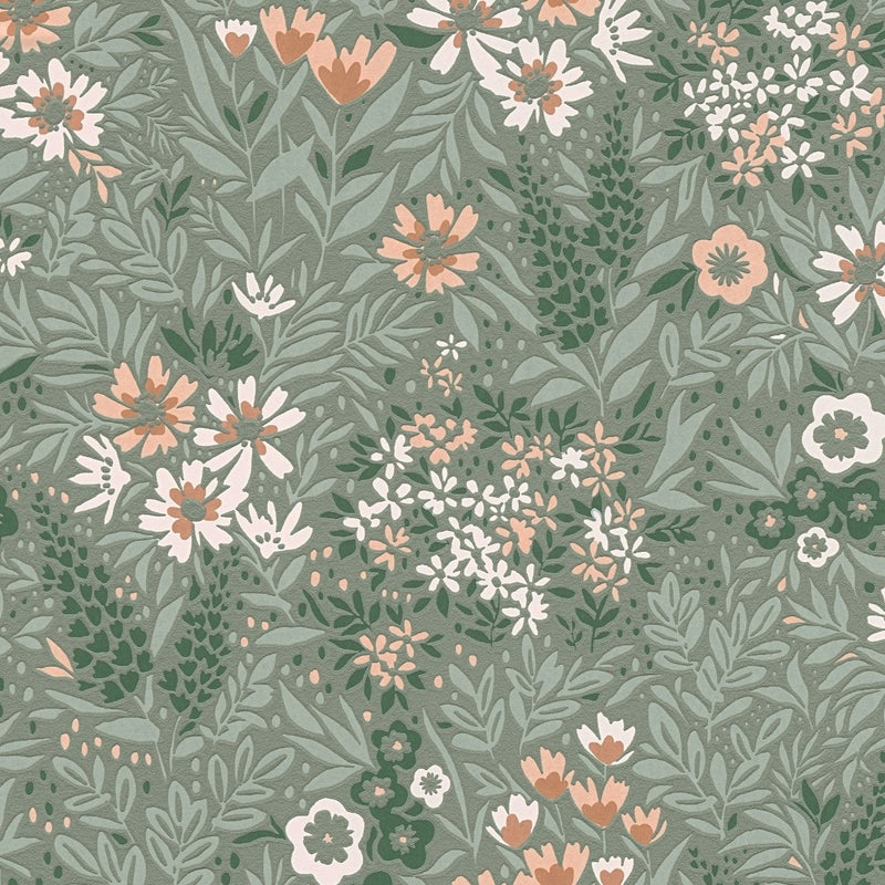 AS791373 Brown, Green and Pink Nature Attractive 3 Wallpaper by A S Creation