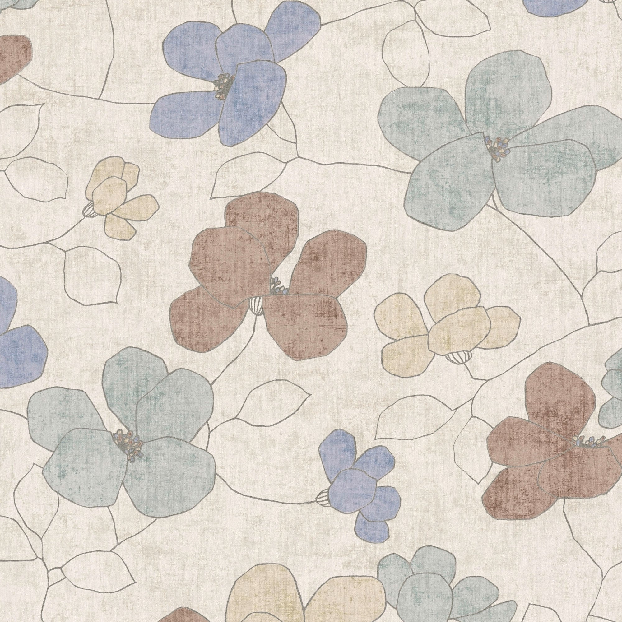 791473 Floral Brown Wallpaper by A S Creation
