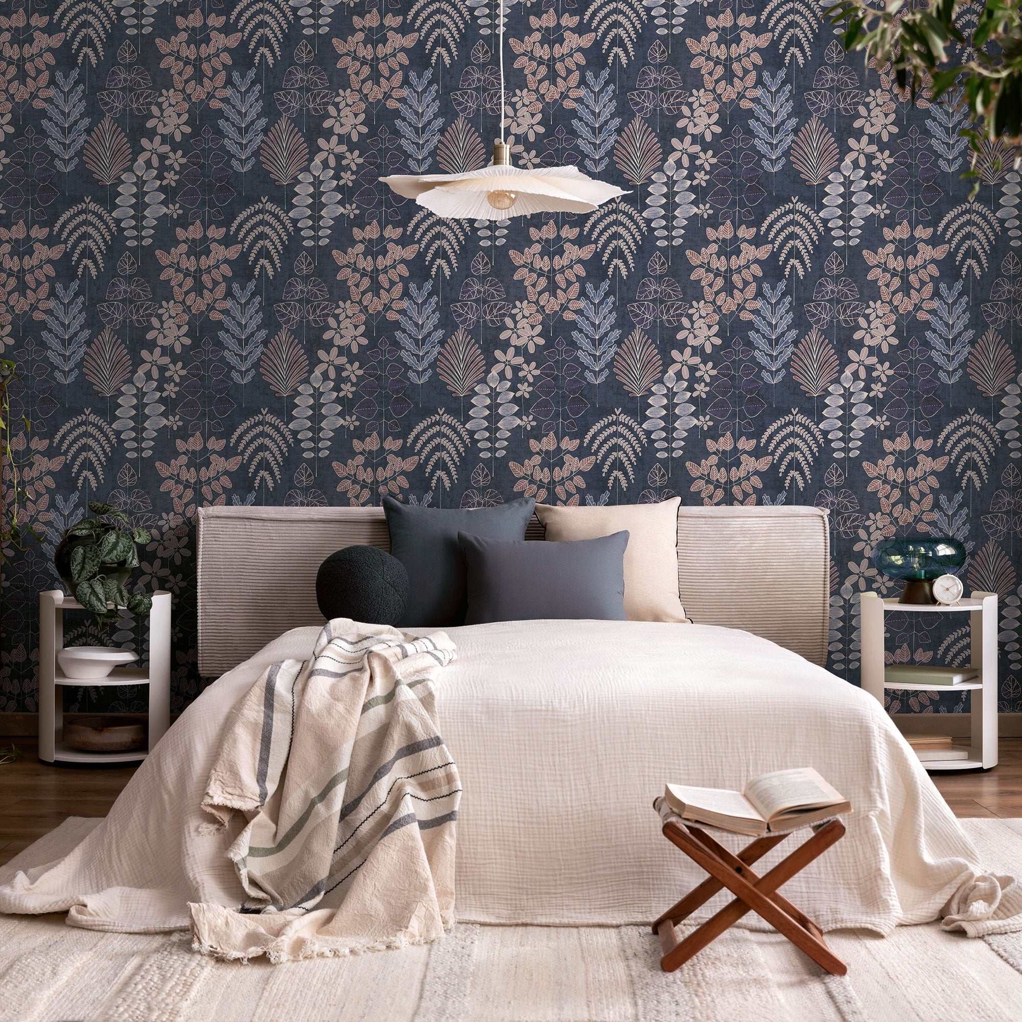 791494 Floral Blue Wallpaper by A S Creation