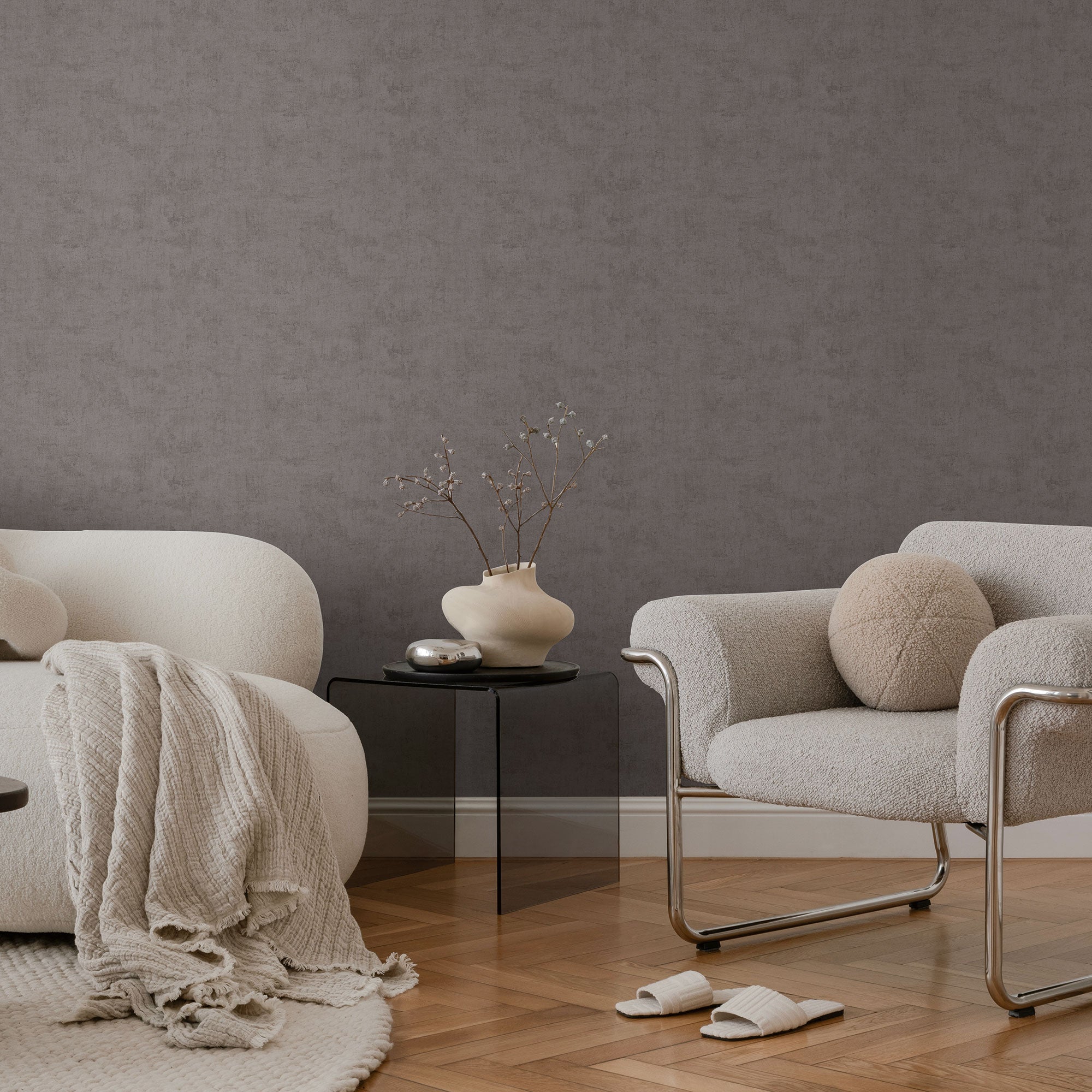 791525 Fabric Grey Wallpaper by A S Creation