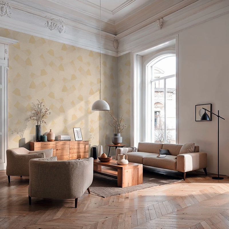 Linear Fan Cream & Gold Cuba II Wallpaper by A S Creation — roomshot 1