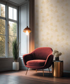 Linear Fan Cream & Gold Cuba II Wallpaper by A S Creation — roomshot 3