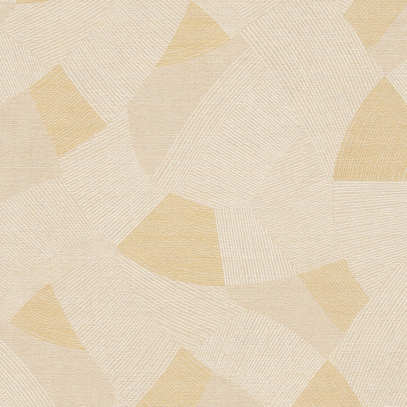 Linear Fan Cream & Gold Cuba II Wallpaper by A S Creation — flat