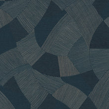 Linear Fan Midnight Blue Cuba II Wallpaper by A S Creation — flat