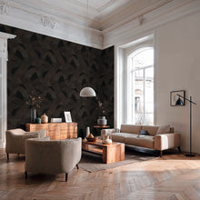 Linear Fan Black & Bronze Cuba II Wallpaper by A S Creation — roomshot 1