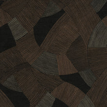 Linear Fan Black & Bronze Cuba II Wallpaper by A S Creation — flat