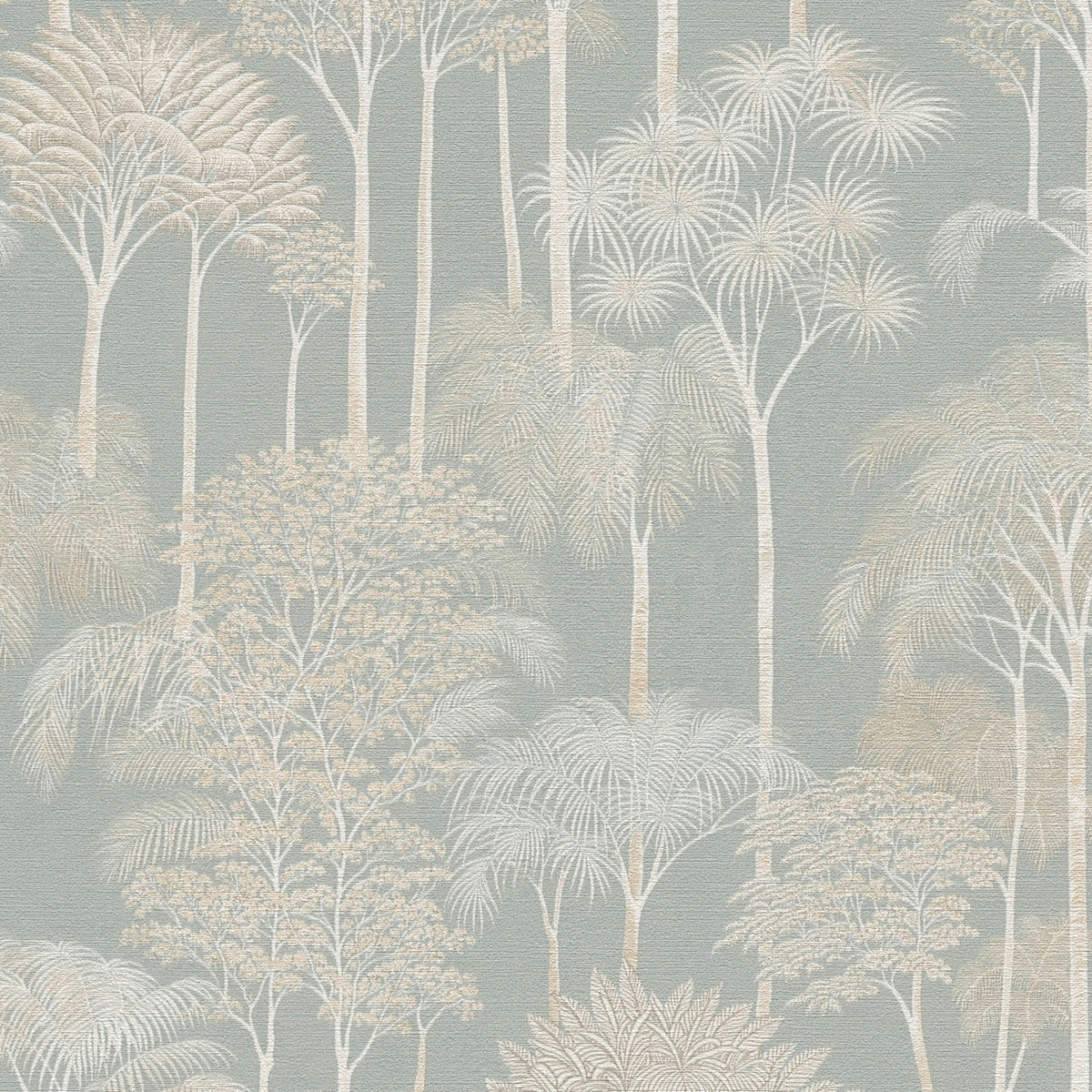 Palm Forest Soft Green Cuba II Wallpaper by A S Creation — flat