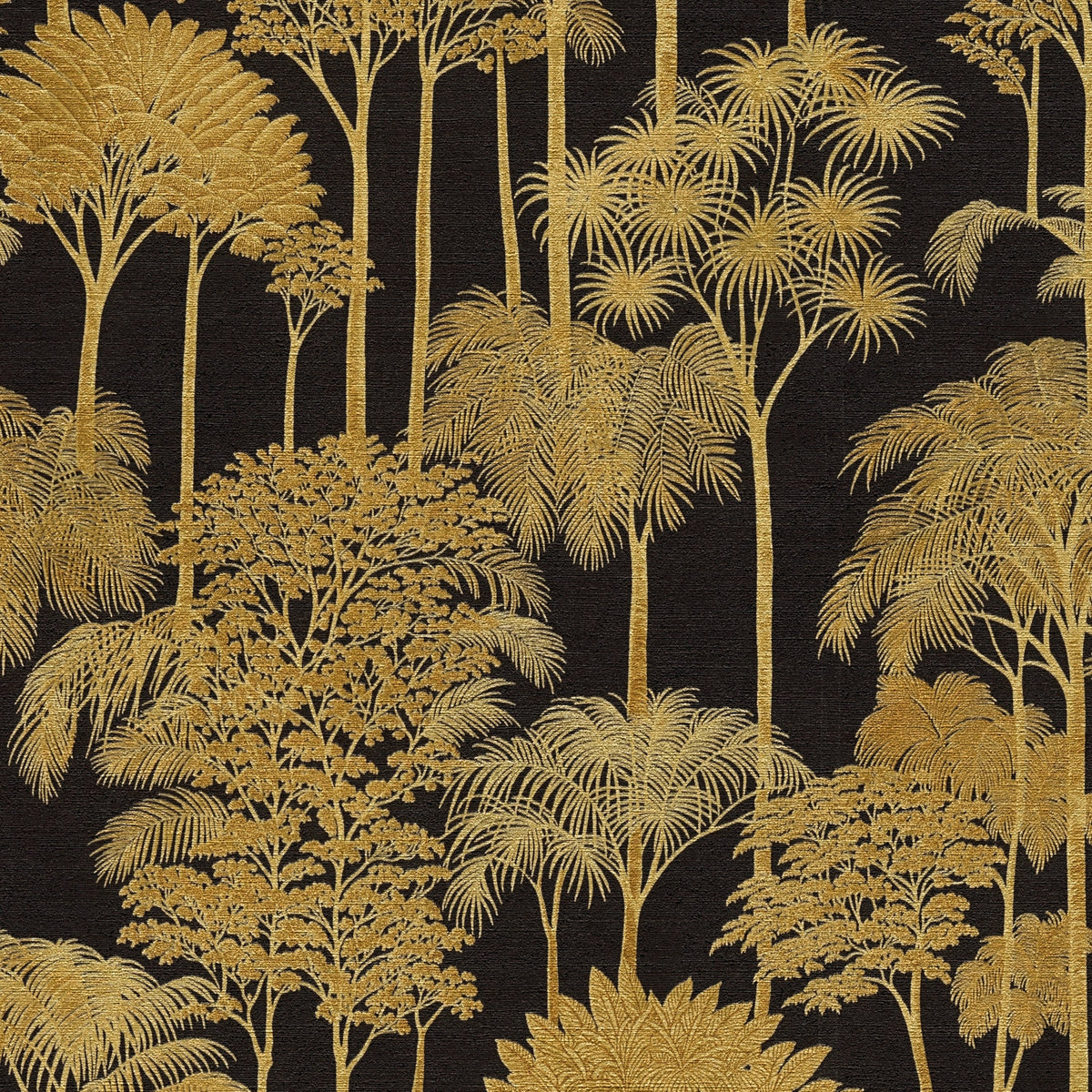 Palm Forest Black & Gold Cuba II Wallpaper by A S Creation — flat