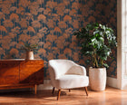 Palm Forest Terracotta & Navy Cuba II Wallpaper by A S Creation — roomshot 2