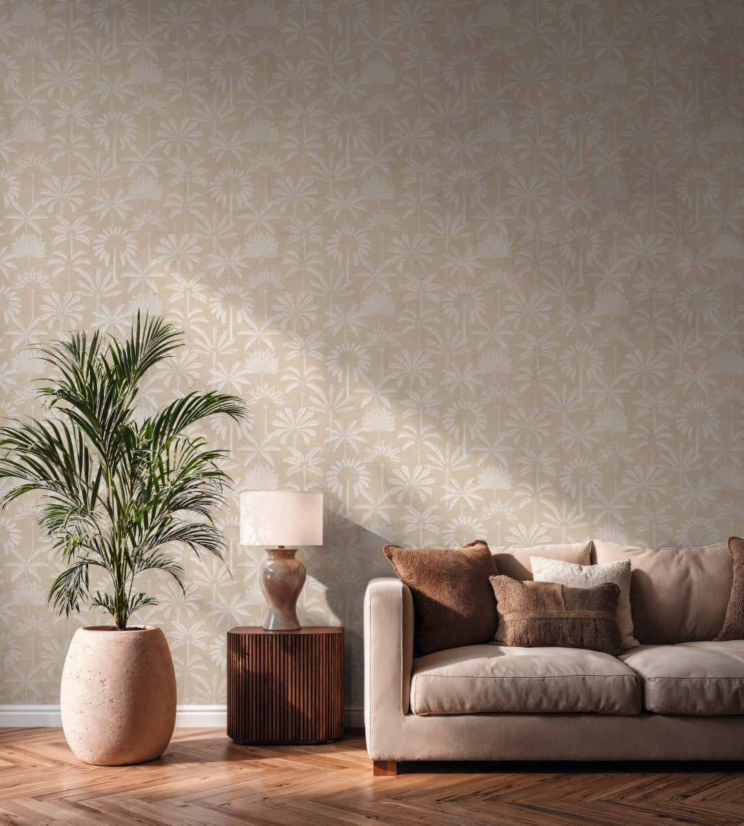 Fan Palm Natural Cuba II Wallpaper by A S Creation — roomshot 2