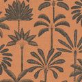 Fan Palm Coral & Black Cuba II Wallpaper by A S Creation