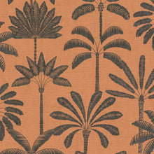 Fan Palm Coral & Black Cuba II Wallpaper by A S Creation — flat