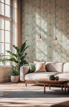 Monstera Leaf Soft Teal Cuba II Wallpaper by A S Creation — roomshot 1