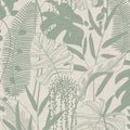 Monstera Leaf Soft Teal Cuba II Wallpaper by A S Creation