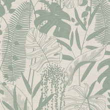 Monstera Leaf Soft Teal Cuba II Wallpaper by A S Creation — flat
