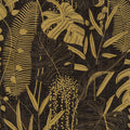 Monstera Leaf Black & Gold Cuba II Wallpaper by A S Creation