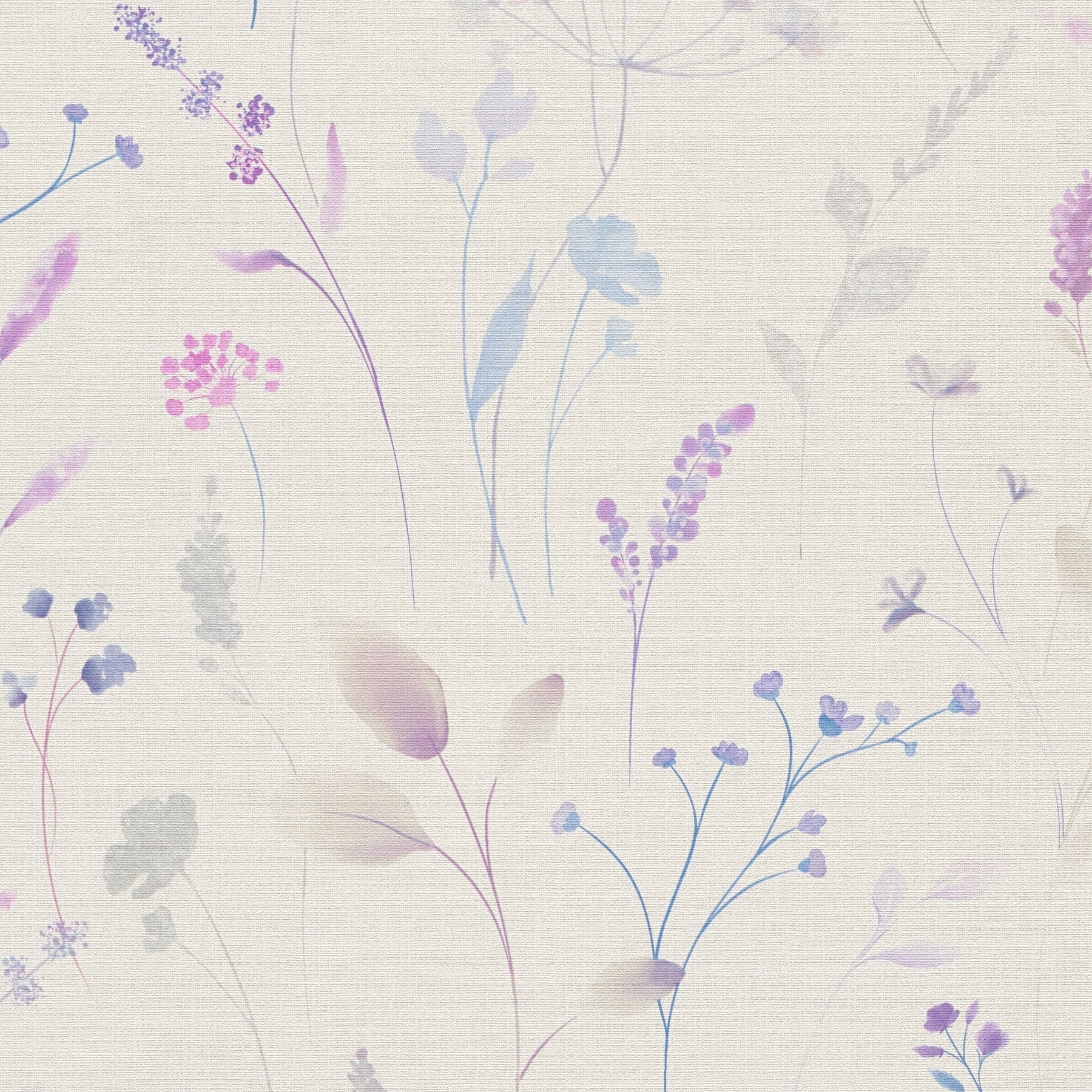791702 Floral Lilac Blue Wallpaper by A S Creation