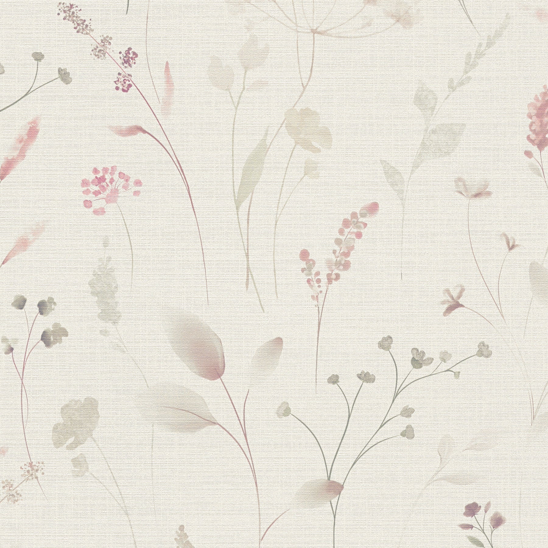 791703 Floral Green Cream Wallpaper by A S Creation