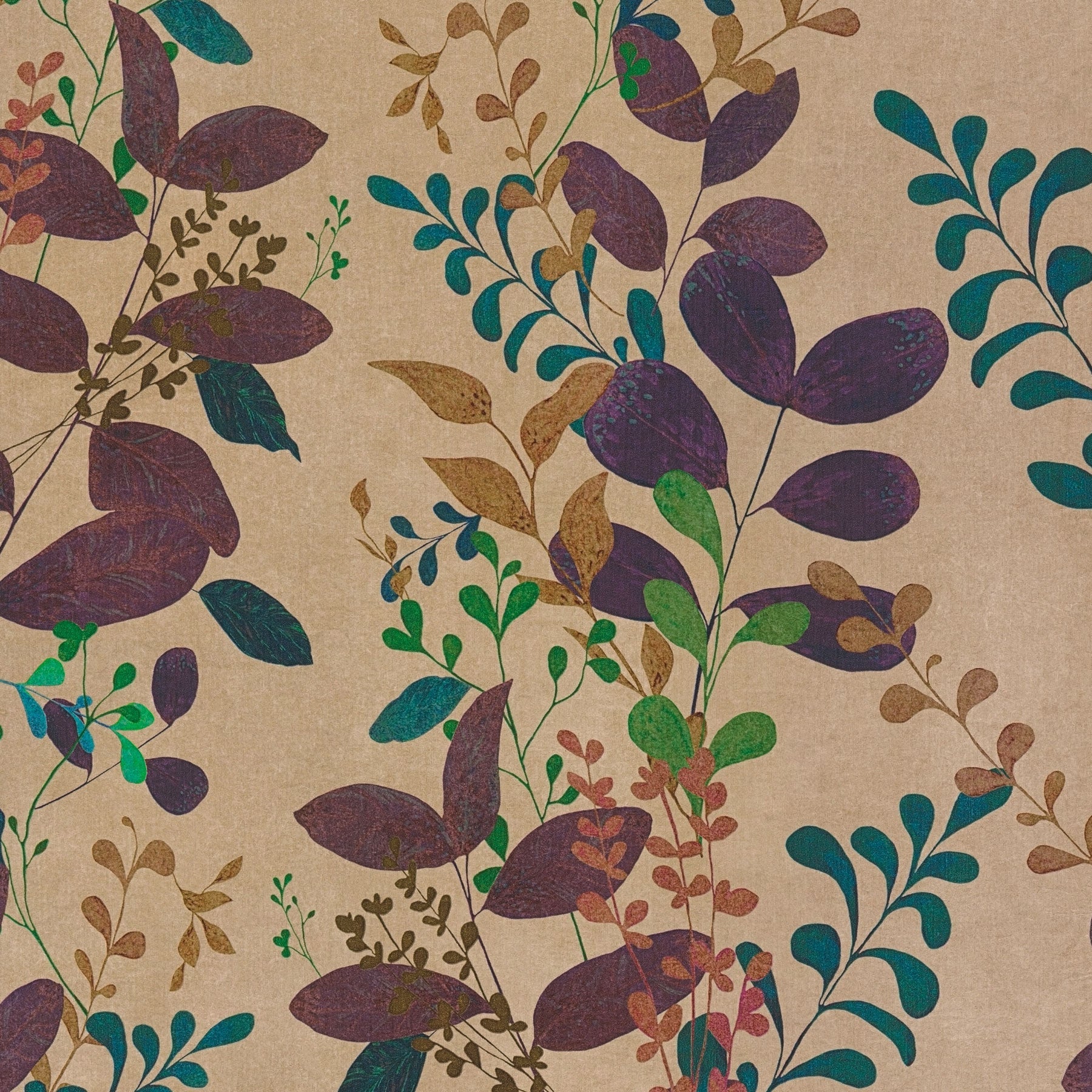 791867 Floral Multi-Colour Brown Wallpaper by A S Creation