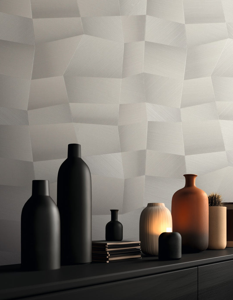 AS791973 Graphical Metallic Grey Vibes & Styles Wallpaper by A S Creation