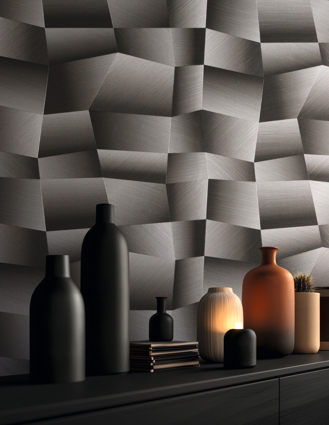 AS791975 Graphical Metallic Grey Vibes & Styles Wallpaper by A S Creation
