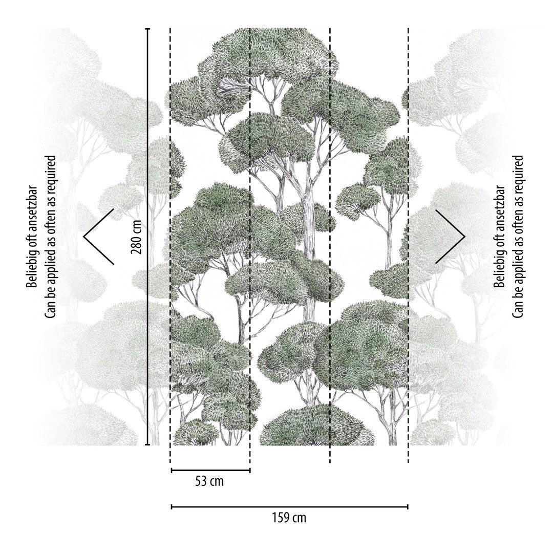 AS79216 Black Green Vibes & Styles Mural by A S Creation