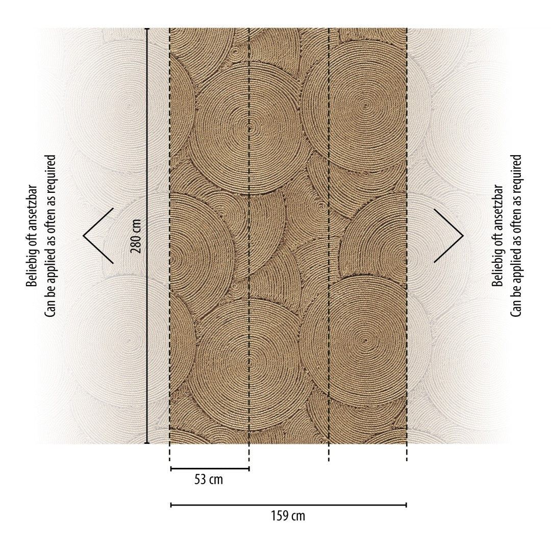 792181 Brown Beige Vibes & Styles Mural by A S Creation