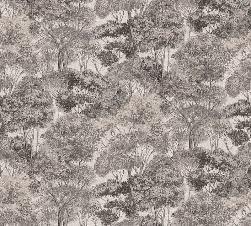 Woodland Taupe The Trend Spectrum Wallpaper by A S Creation - flat