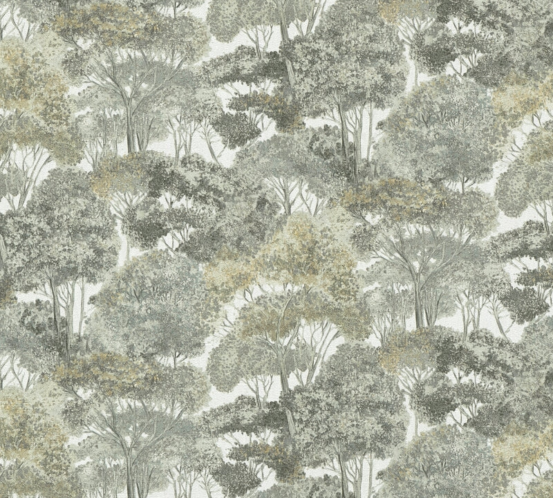 Woodland Sage Green The Trend Spectrum Wallpaper by A S Creation - flat