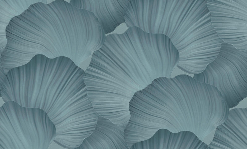 Ginkgo Leaf Teal The Trend Spectrum Wallpaper by A S Creation - repeat
