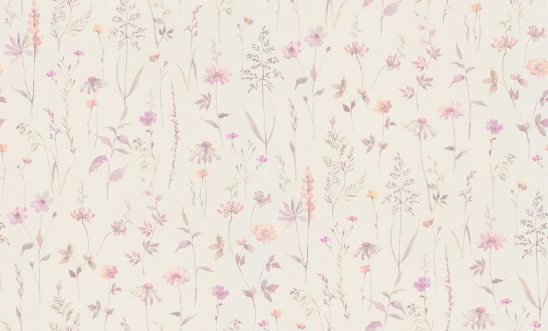Meadow Floral Ivory The Trend Spectrum Wallpaper by A S Creation - repeat