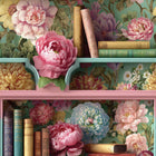 Floral Bookshelf Green Curiosity Wallpaper by A S Creation