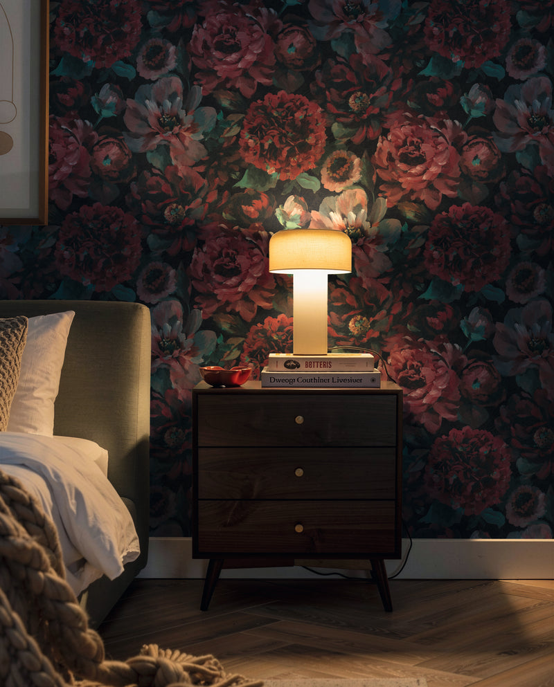 Floral Deep Red The Trend Spectrum Wallpaper by A S Creation - room