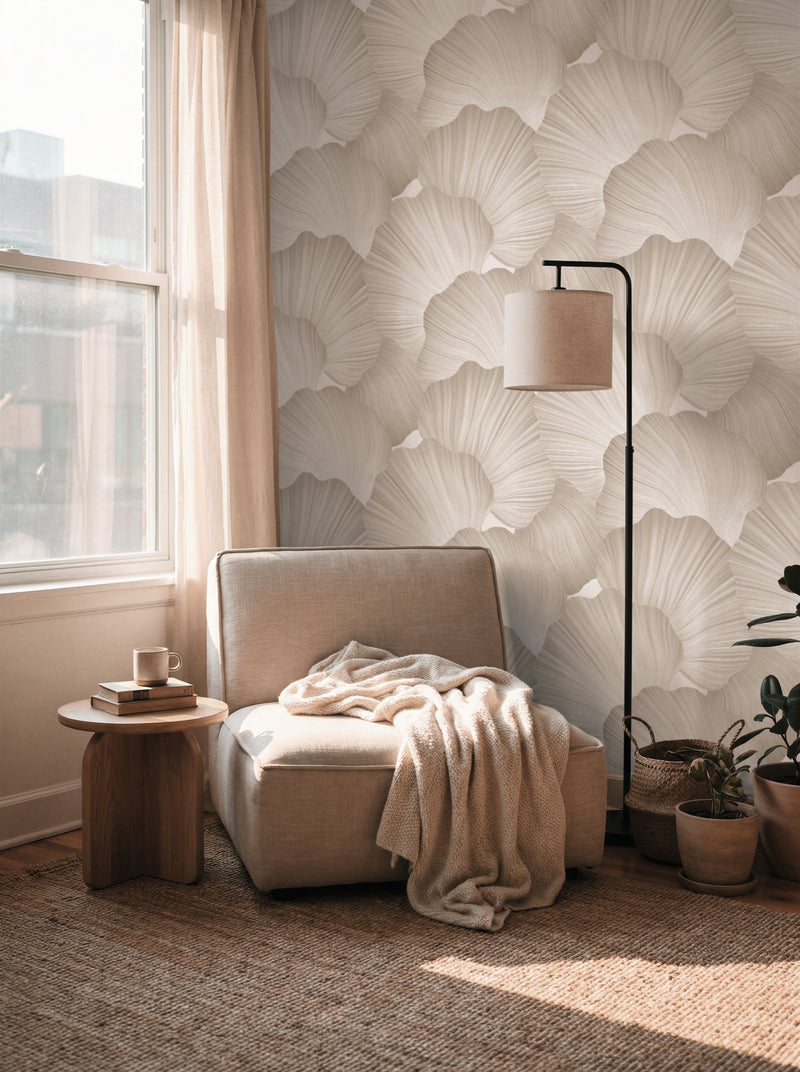 Ginkgo Leaf Cream The Trend Spectrum Wallpaper by A S Creation - room