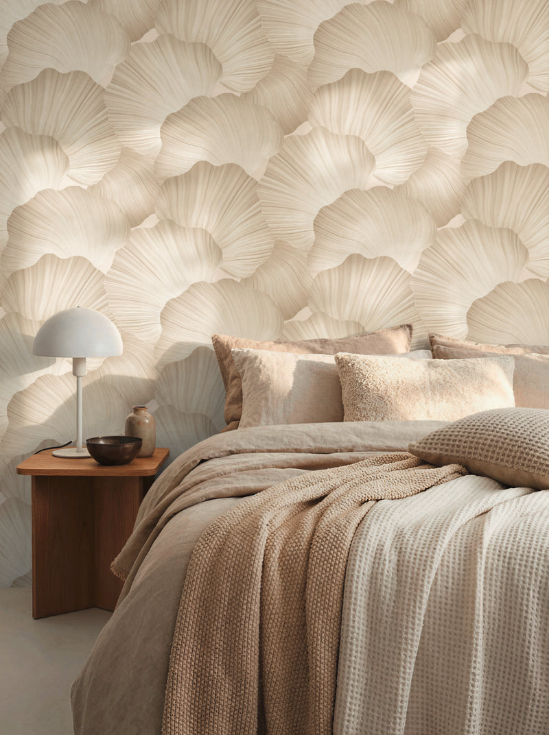 Ginkgo Leaf Beige The Trend Spectrum Wallpaper by A S Creation - room