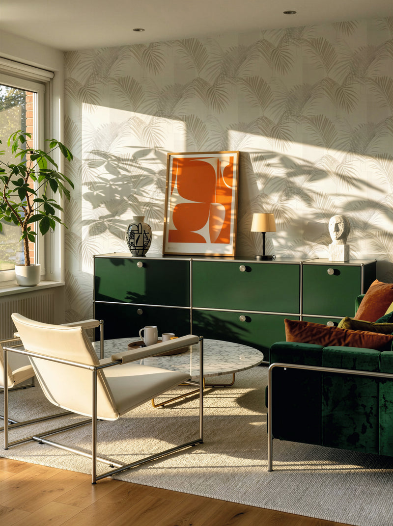 Palm Leaf Taupe The Trend Spectrum Wallpaper by A S Creation - room