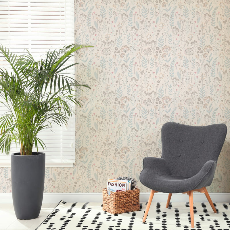Multi-colour, Metallic and White Nature Attractive 3 Wallpaper by A S Creation