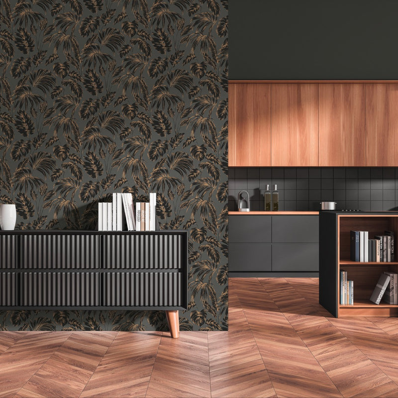 Brown, Metallic and Black Nature Attractive 3 Wallpaper by A S Creation