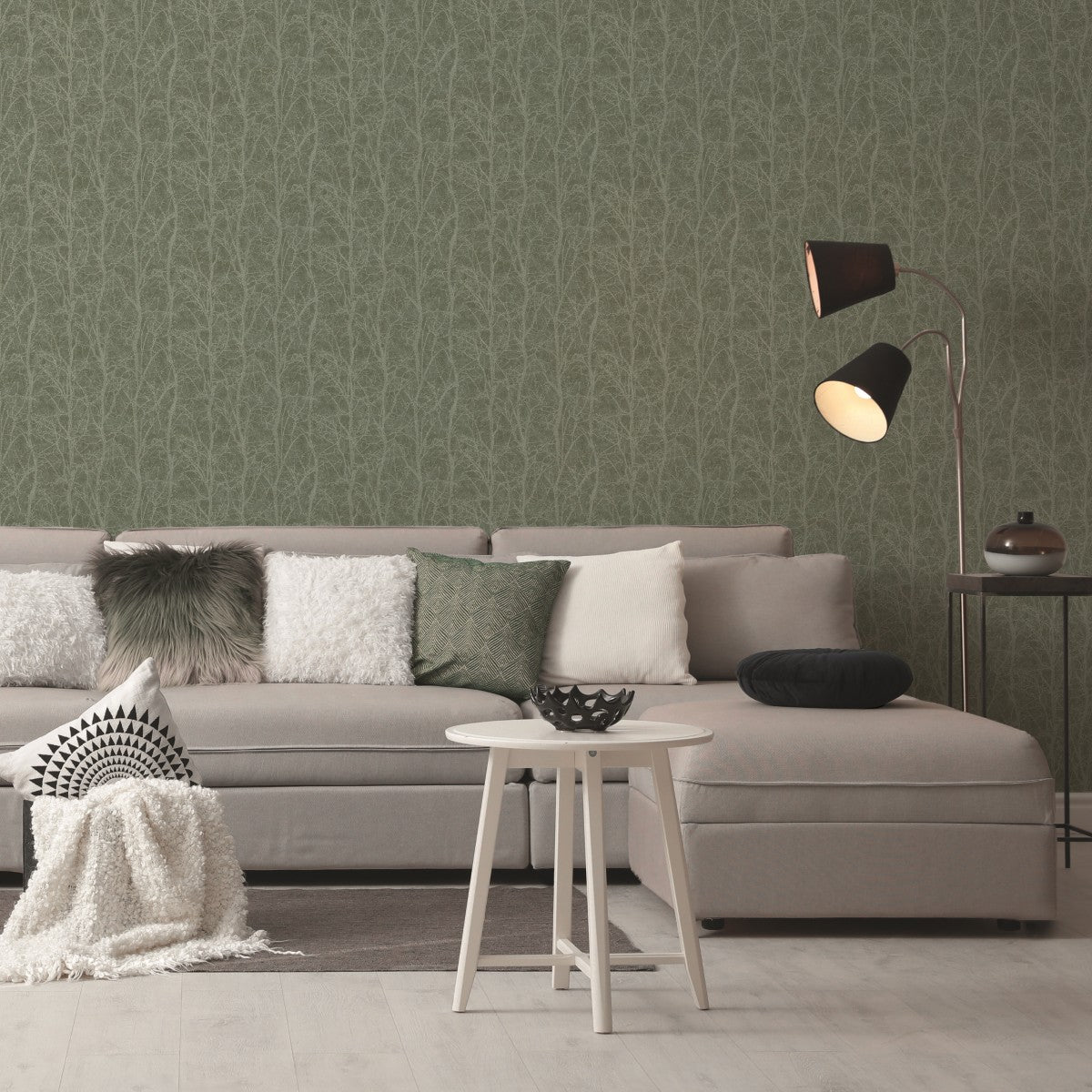 Green and Metallic Nature Attractive 3 Wallpaper by A S Creation