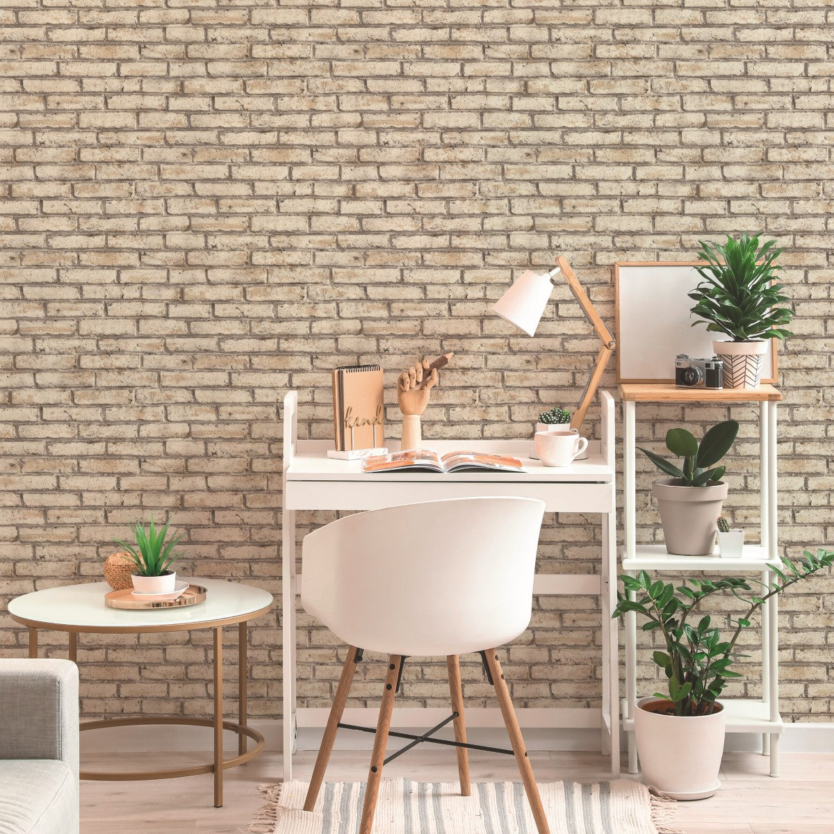 Beige, Cream and Grey Nature Attractive 3 Wallpaper by A S Creation