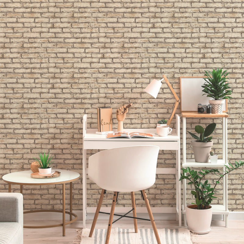 Beige, Cream and Grey Nature Attractive 3 Wallpaper by A S Creation
