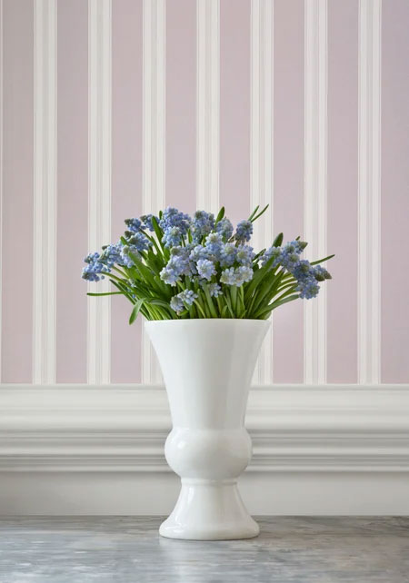 Payton Stripe Lavender Clermont Wallpaper by Anna French
