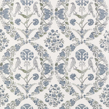 AT10740 Paloma Blue and Green Wallpaper by Anna French