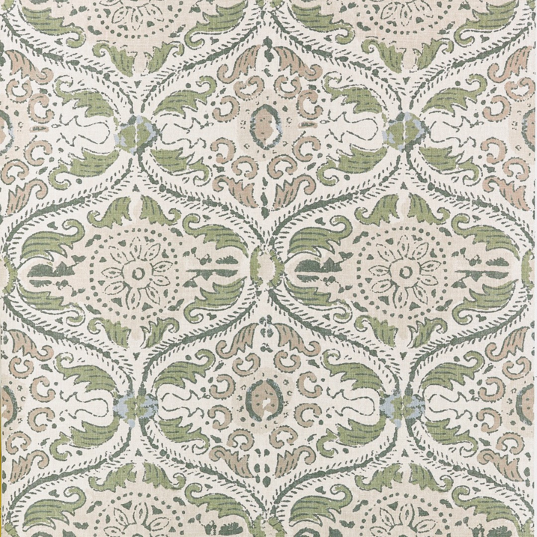 AT10755 Cecilia Green and Beige Wallpaper by Anna French