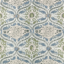 AT10756 Cecilia Blue and Green Wallpaper by Anna French